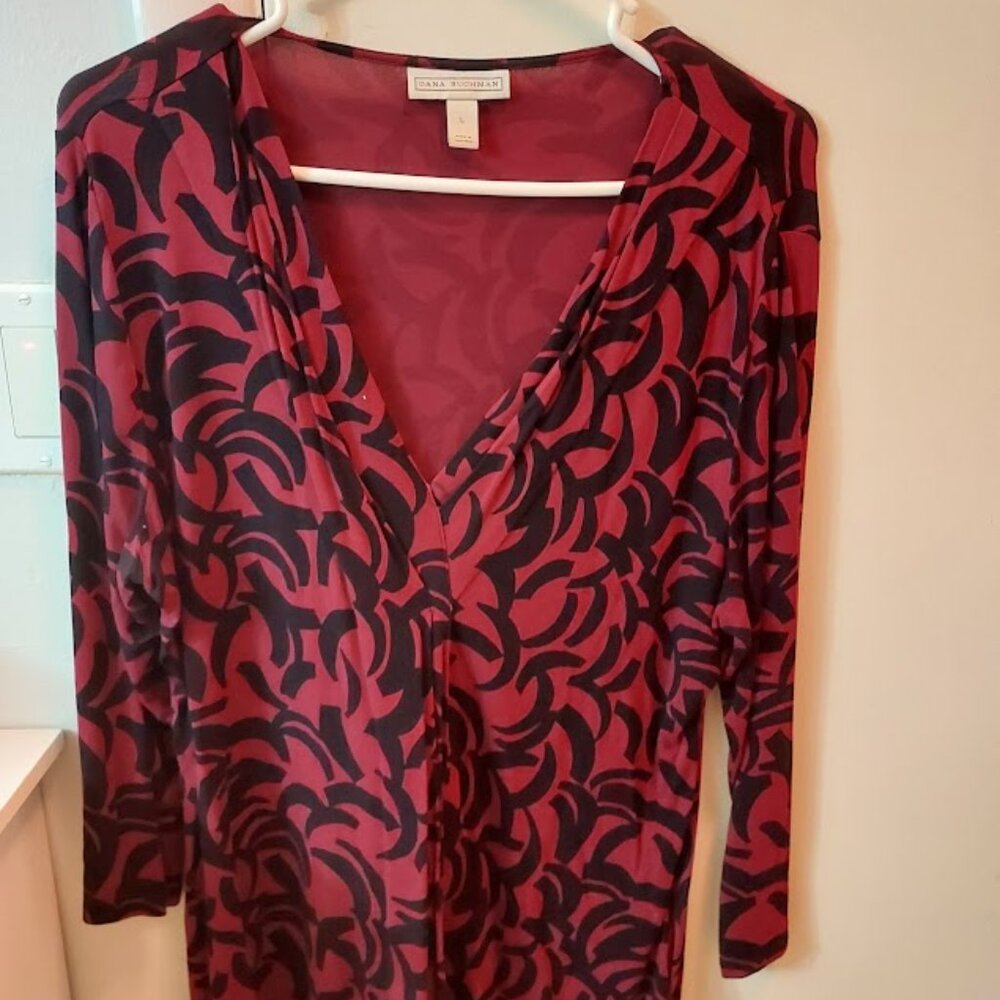 Black and purple blouse